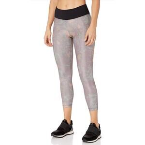 Koral L Liquid Midrise Capri Legging Stretch Tight Multi Black Contrast Shiny